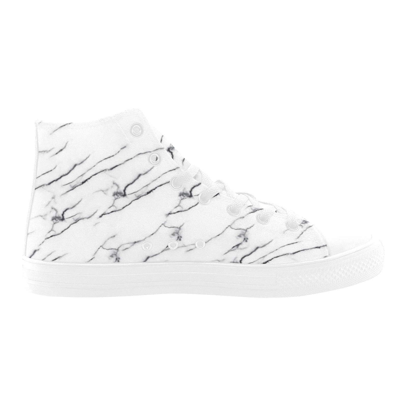 White Skin Marble Printing Canvas Shoe 0170 White Mans Womans