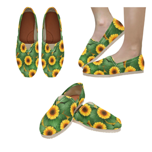 Sunflower Yellow Green Print Canvas Casual Shoe Lightweight Breathable 1206 Mans Womans