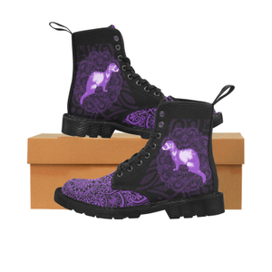 Ferret Purple Printing Boot Fashion Canvas Comfortable 1203 black mans womans