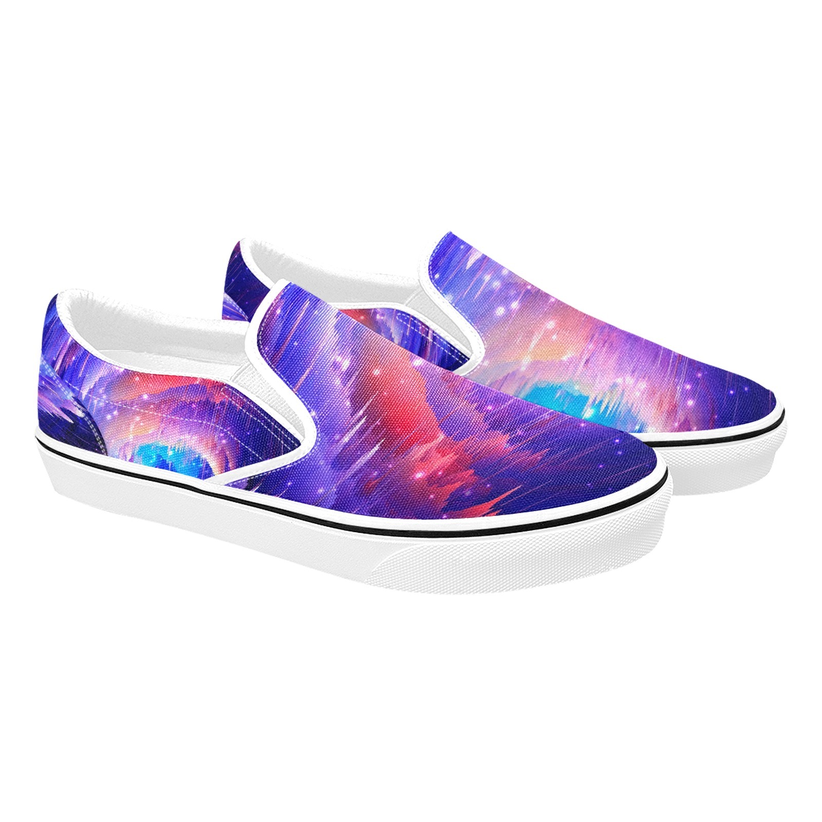 Starlight Space Art Print Canvas Slipon Shoe 0100 white man woman