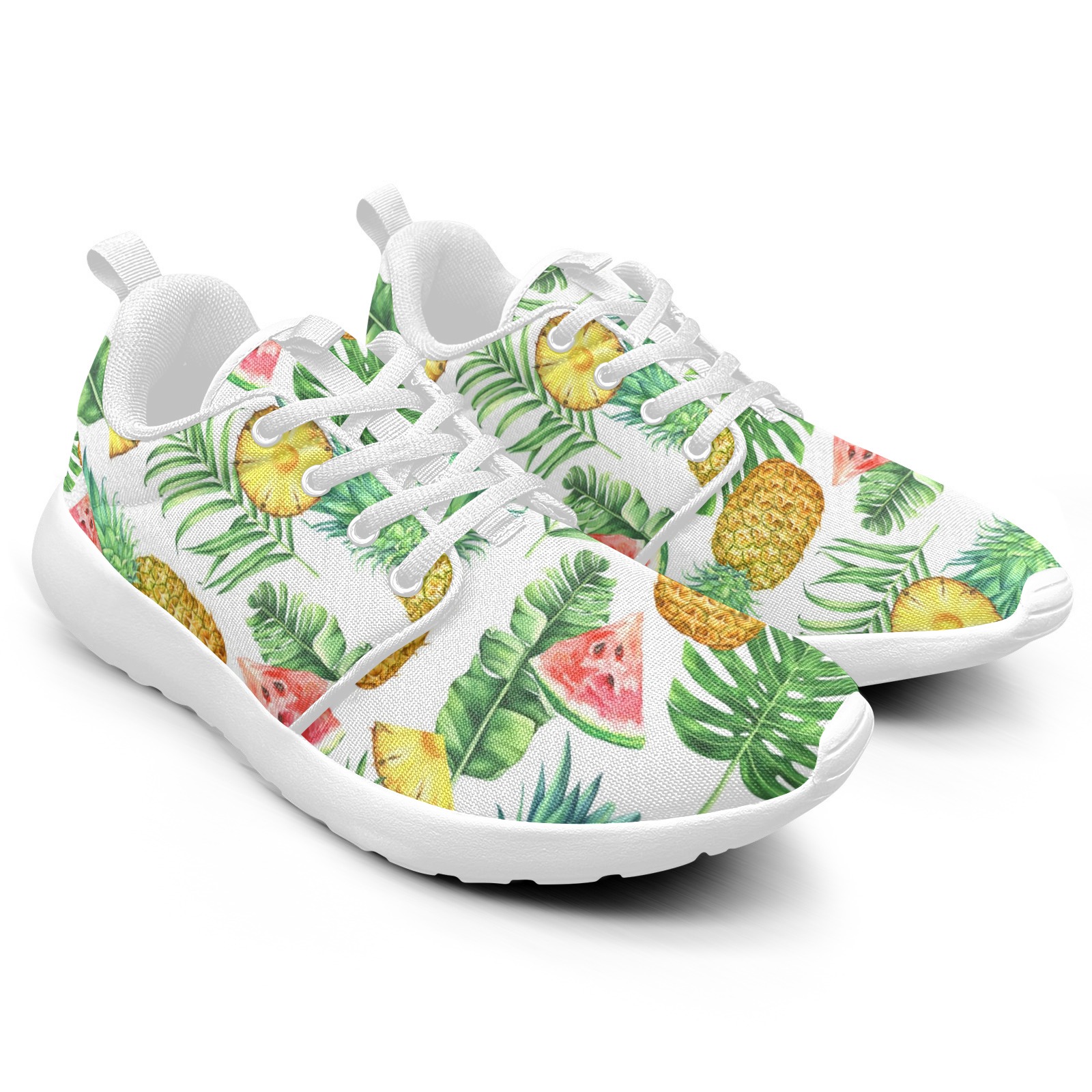 Pineapple Hot Printed Sneakers 02001 white mans womans athltics