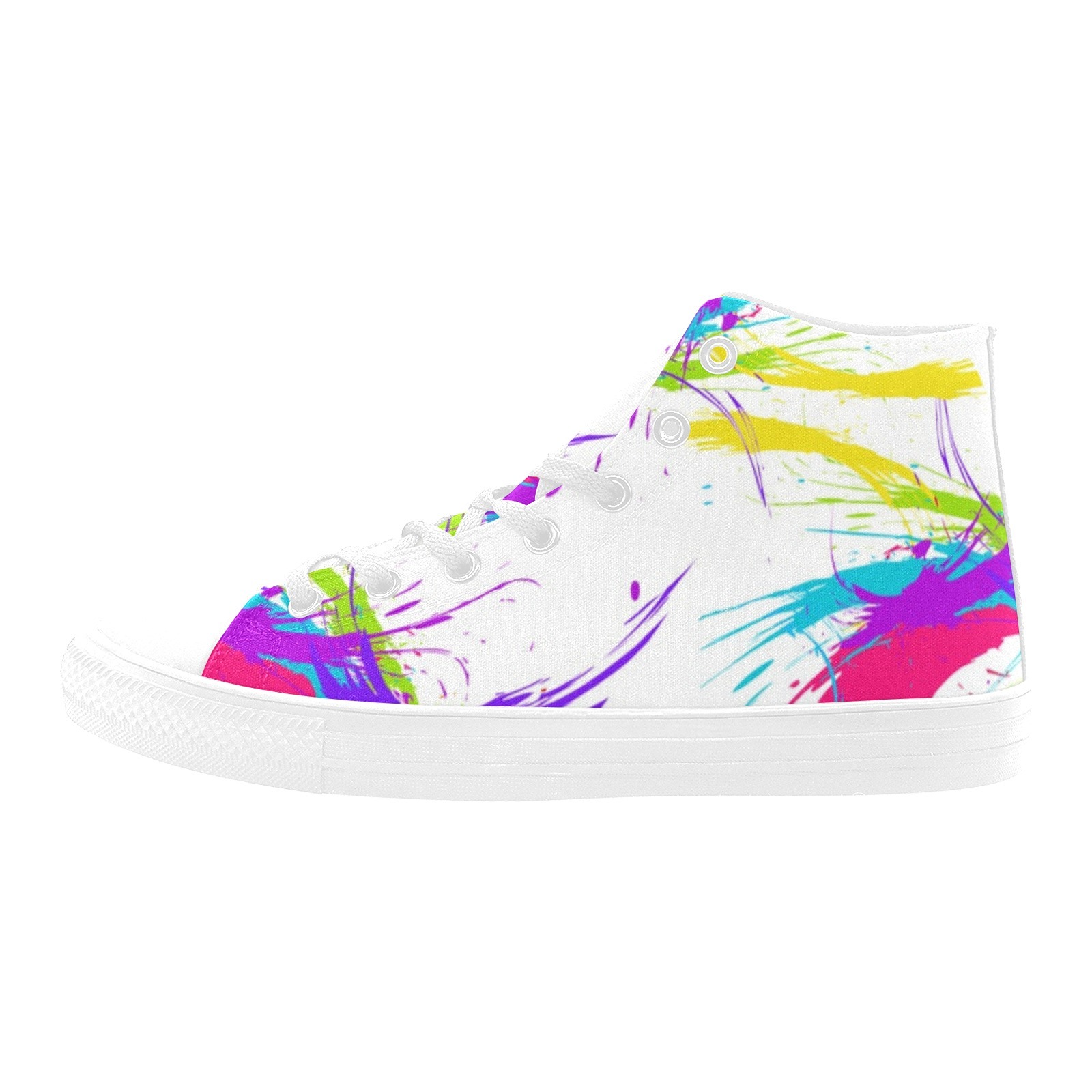 Painting Blush Colors Printing Canvas Shoe 0170 Hi Top Mans Womans