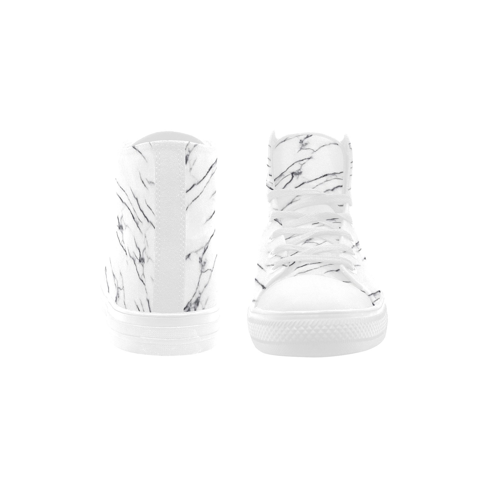 White Skin Marble Printing Canvas Shoe 0170 White Mans Womans