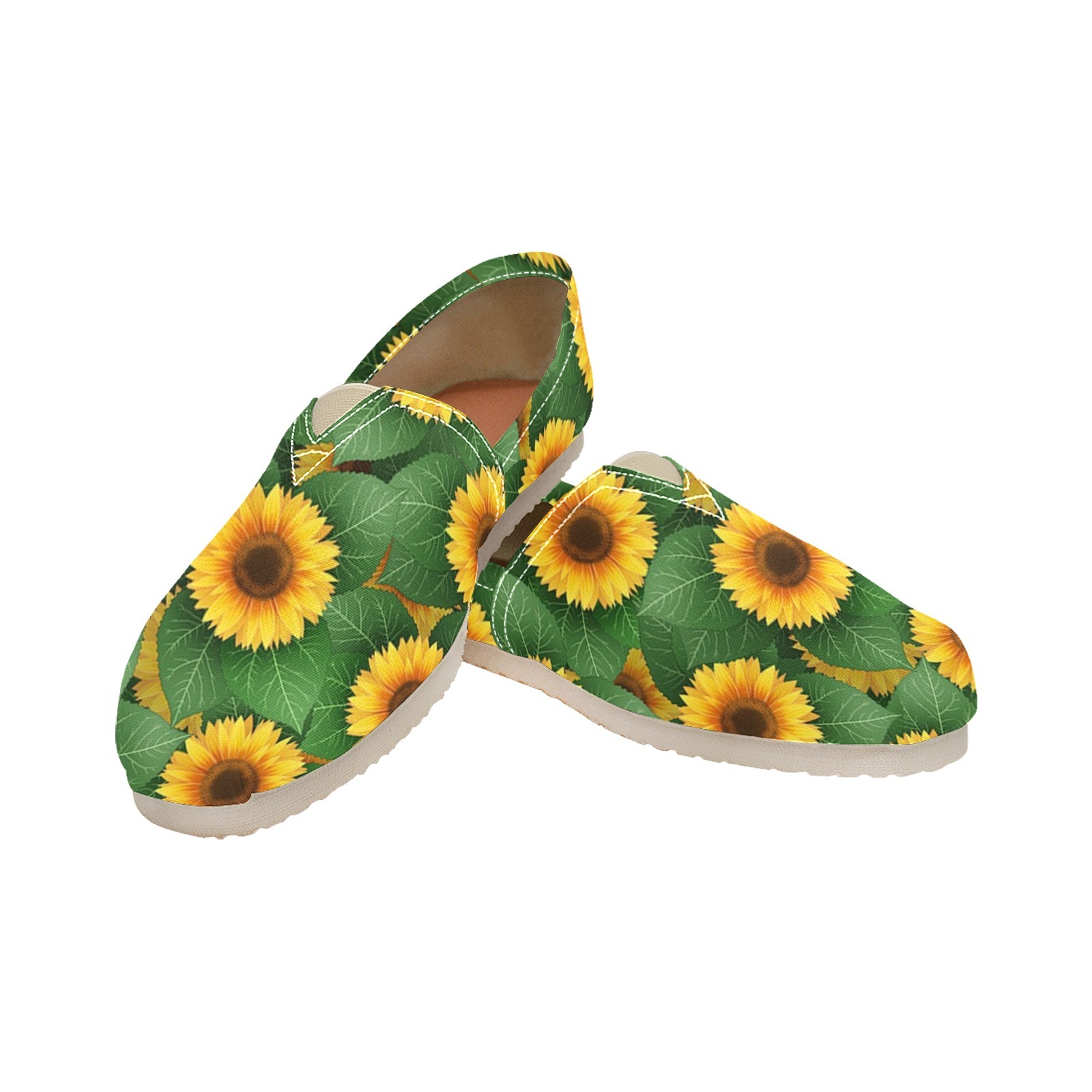 Sunflower Yellow Green Print Canvas Casual Shoe Lightweight Breathable 1206 Mans Womans