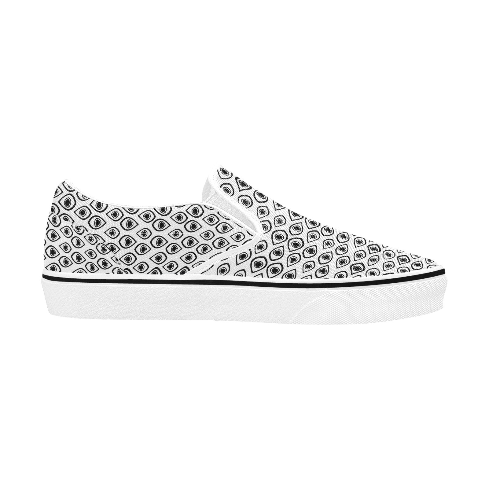 Chaotic texture element Seamless Abstrat Pattern Backgreound Print Canvas Slipon Shoe 0100 white man woman