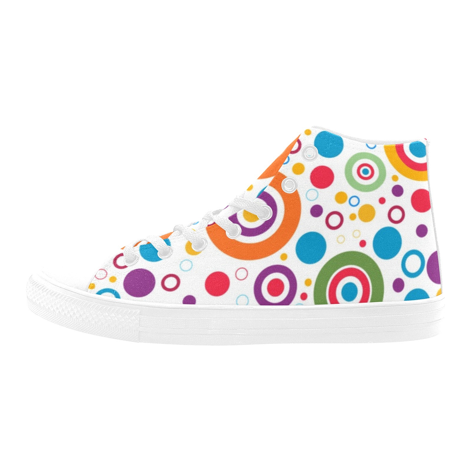 Colors Cycle Printing Canvas Shoe Hi Top 0170 White Mans Womans