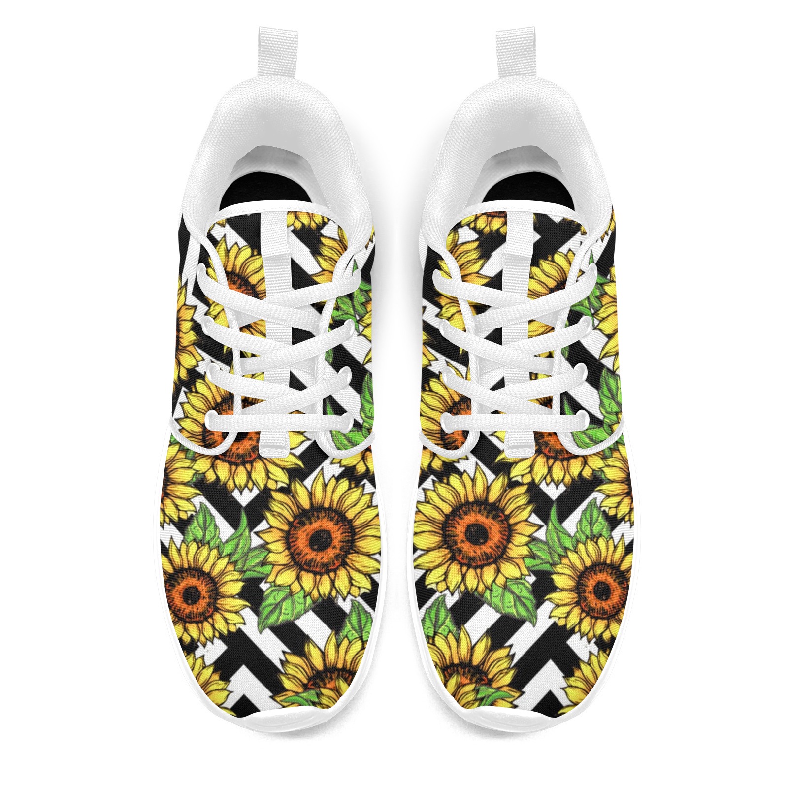 Sunflower Printed Sneakers 02001 white mans womans athltics