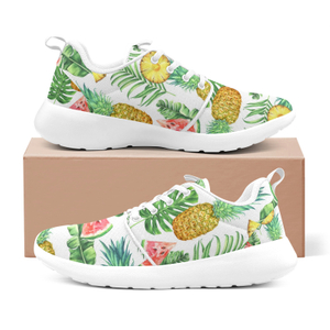 Pineapple Hot Printed Sneakers 02001 white mans womans athltics