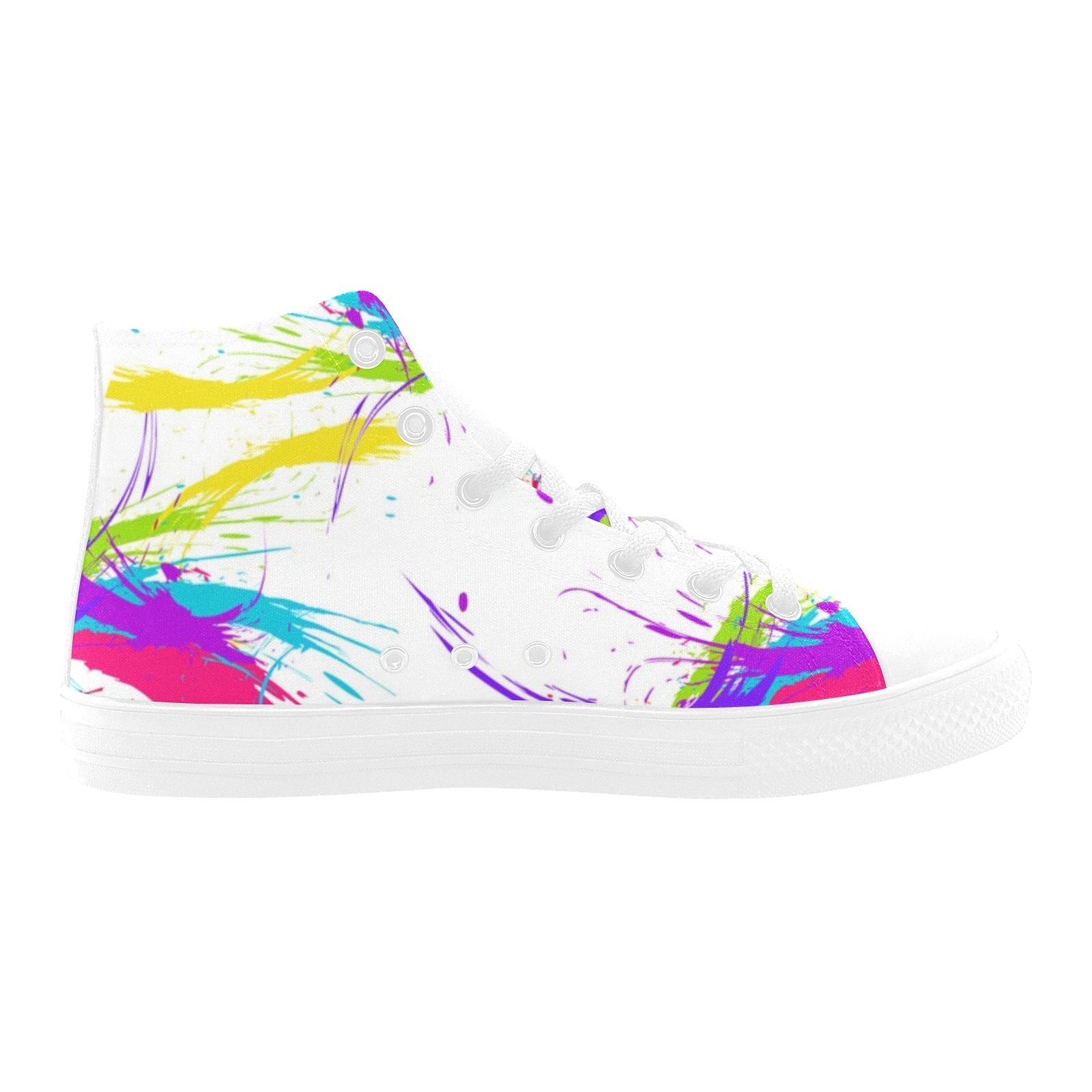 Painting Blush Colors Printing Canvas Shoe 0170 Hi Top Mans Womans