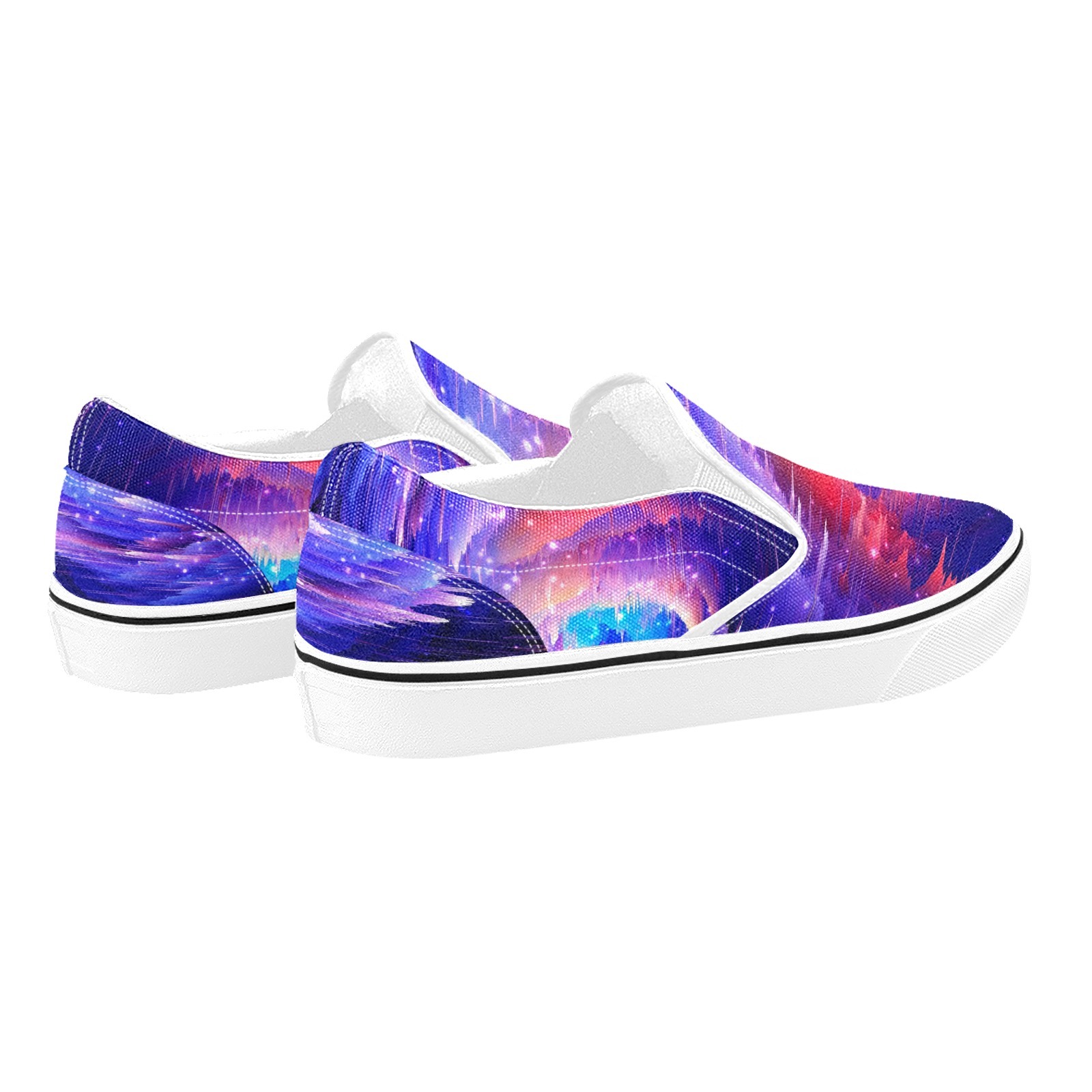 Starlight Space Art Print Canvas Slipon Shoe 0100 white man woman