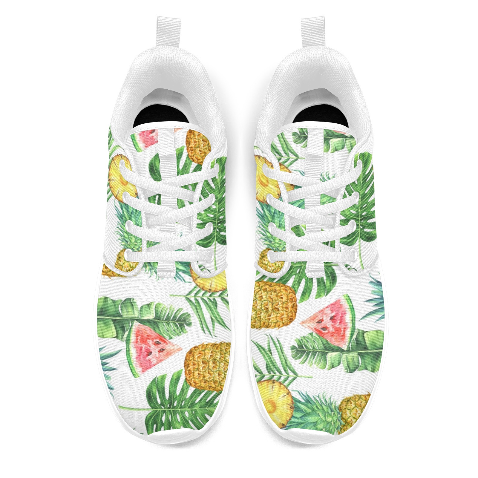 Pineapple Hot Printed Sneakers 02001 white mans womans athltics