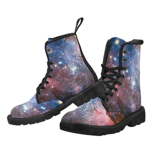 Starry Glaxy Printing Fashion Canvas Comfortable Boot 1203 Black Mans Womans