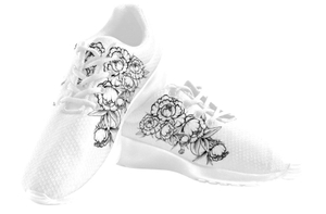 Floral Sketch Chik Tattoo Sneakers 0200 Mans Womans