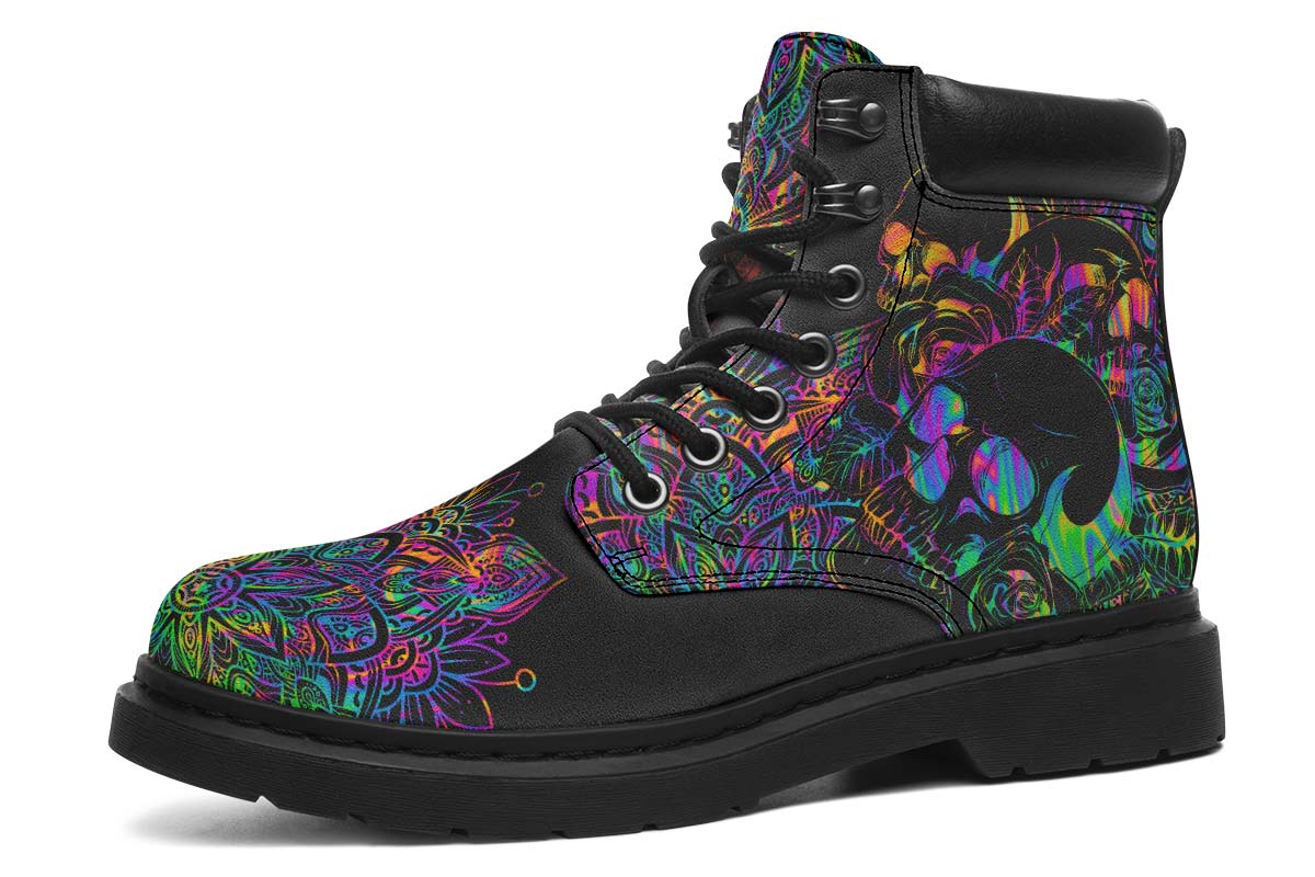 Color Explosion Print Suede Classic Ankle Boot Stitch Sole 058-1 big size mans womans