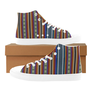 Drug Rug Cotton Pattern Printing Canvas Shoe Hi Top 0170 mans womans