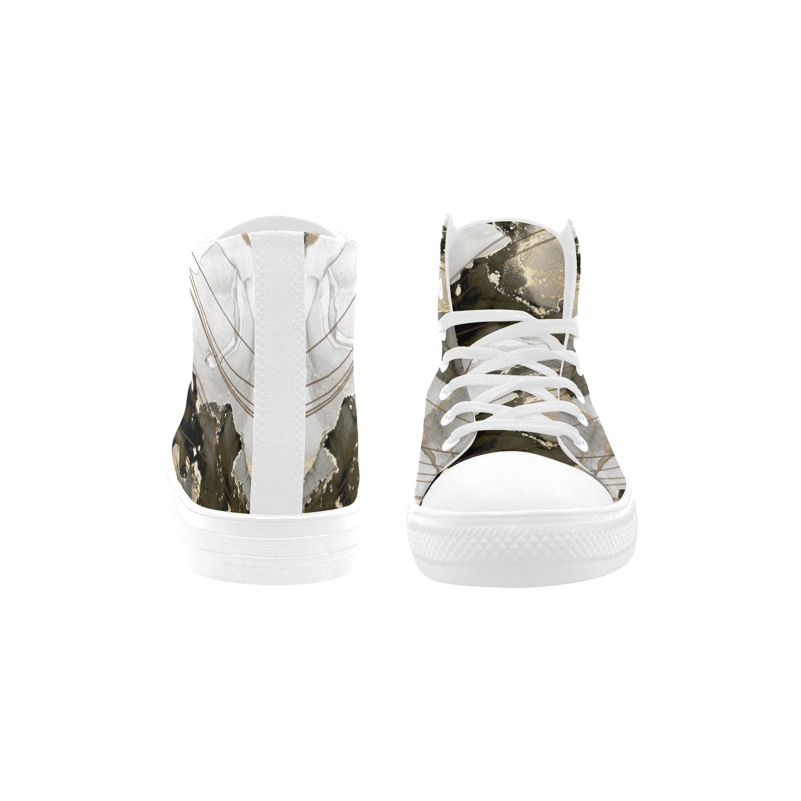 Marble Dec Cool Color Printing Canvas Shoe Hi Top 0170 mans womans