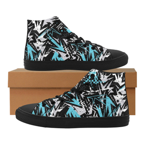 Street Fashion Vector Design Printing Canvas Shoe Hi Top 0170black mans womans