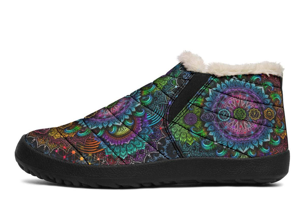 Super Chakra Print winter Fur Sneakers Soft 1929 black man woman