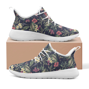 Botanical Rose Printed Ultra Light Running Shoe 67502 white mans womans