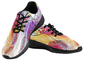 Metawearprint paint feather art print on demand sneakers 0200 mans womans