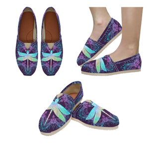 Dragonfly Transparent Realistic Print Canvas Casual Shoe Lightweight Breathable 1206 Mans Womans