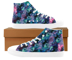 Biology Art Printing Canvas Hi Top 0170 Whtie Mans Womans