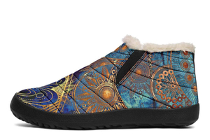 Plendid Bohemian Print winter Fur Sneakers Soft 1929 black man woman