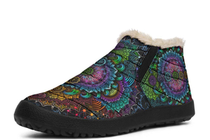 Super Chakra Print winter Fur Sneakers Soft 1929 black man woman