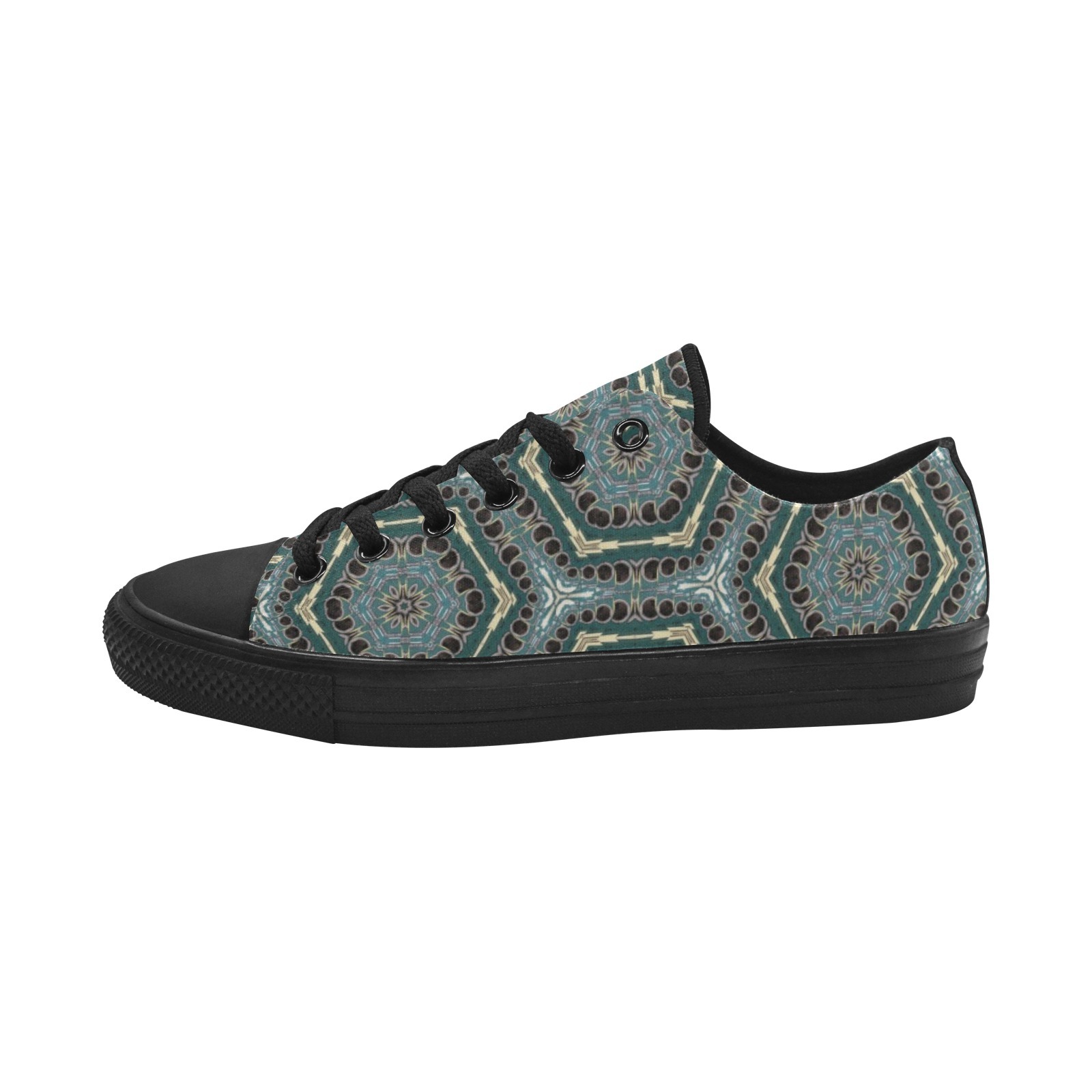 Blue Seemless Poshmark Hexagon Print Sneakers Low Top 0180 black mans womans