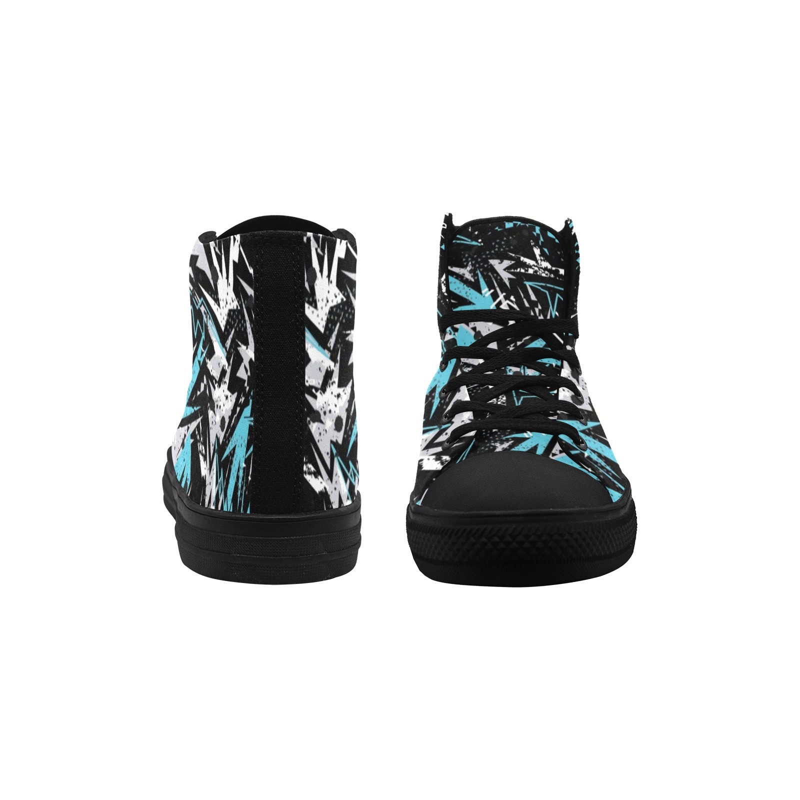 Street Fashion Vector Design Printing Canvas Shoe Hi Top 0170black mans womans