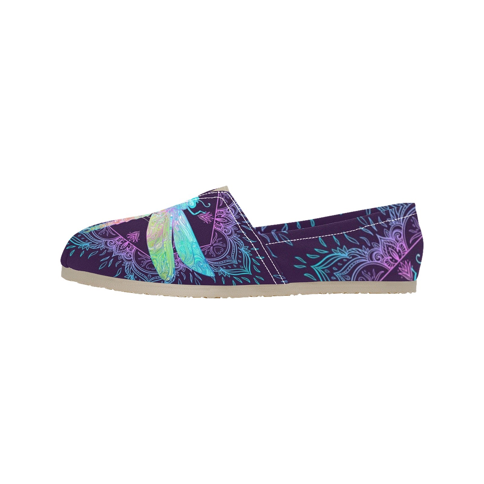 Dragonfly Transparent Realistic Print Canvas Casual Shoe Lightweight Breathable 1206 Mans Womans