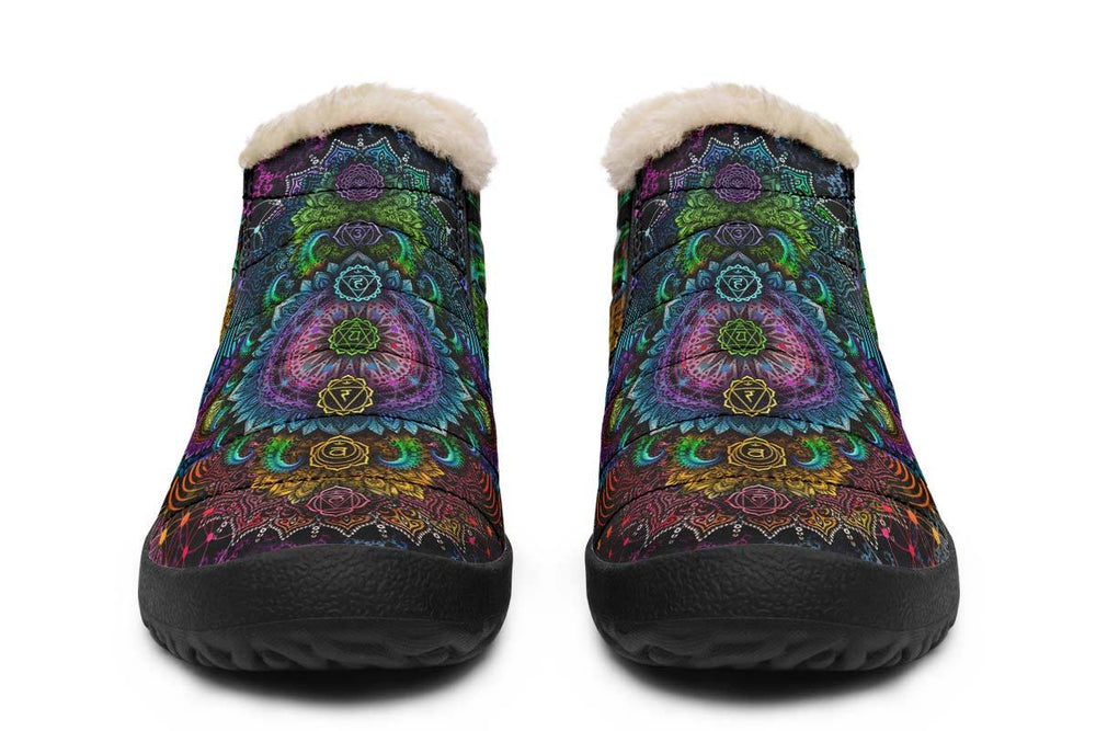 Super Chakra Print winter Fur Sneakers Soft 1929 black man woman