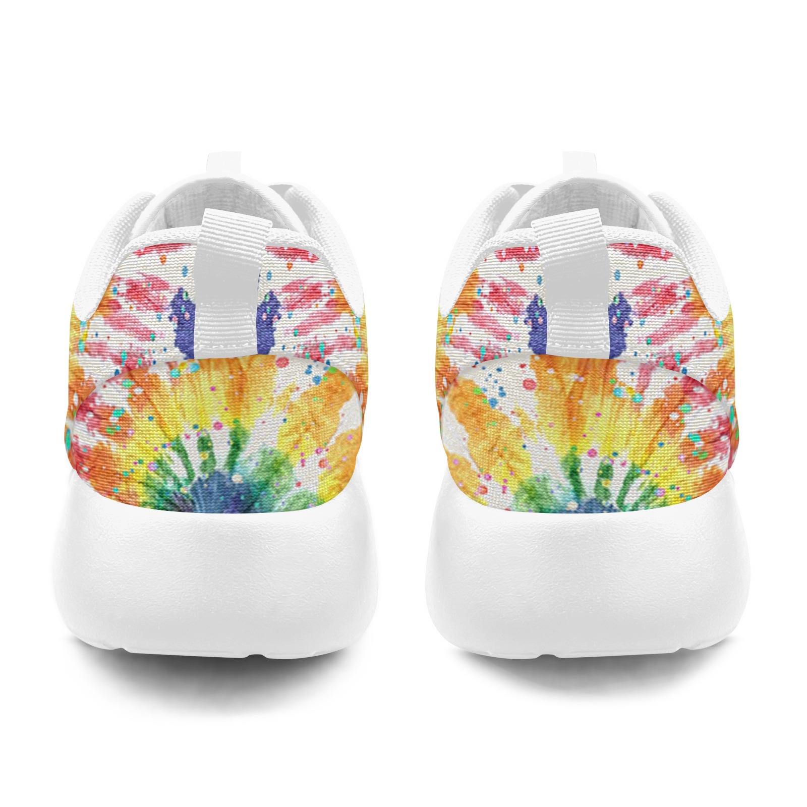 Colorful Floral Hot Printed Sneakers 02001 white mans womans athltics