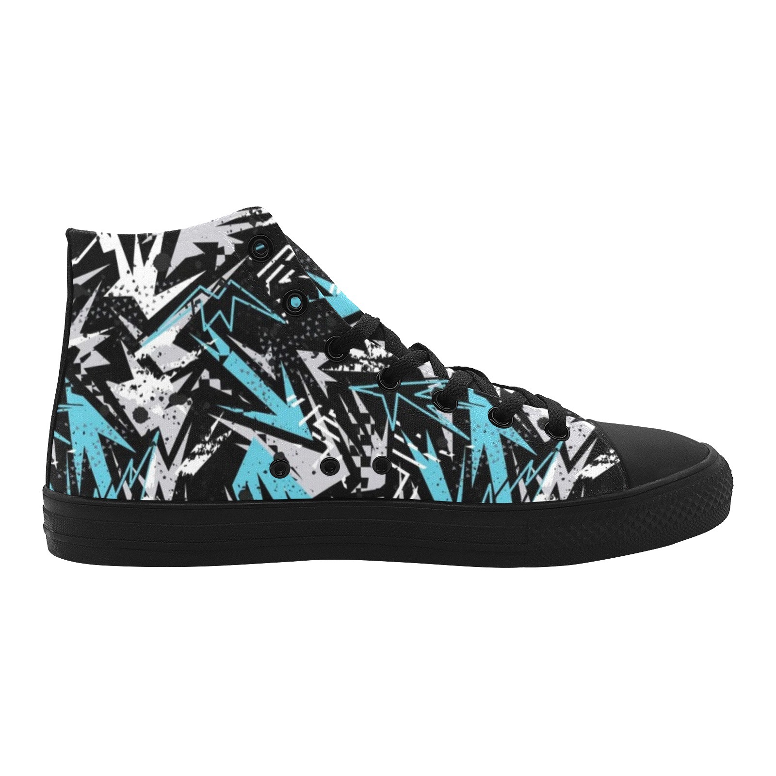 Street Fashion Vector Design Printing Canvas Shoe Hi Top 0170black mans womans