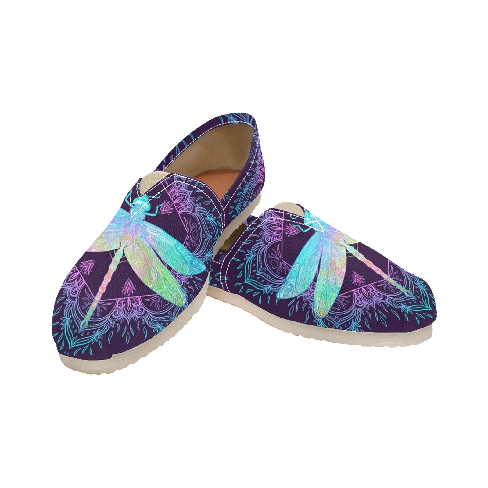 Dragonfly Transparent Realistic Print Canvas Casual Shoe Lightweight Breathable 1206 Mans Womans