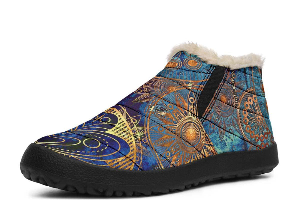 Plendid Bohemian Print winter Fur Sneakers Soft 1929 black man woman