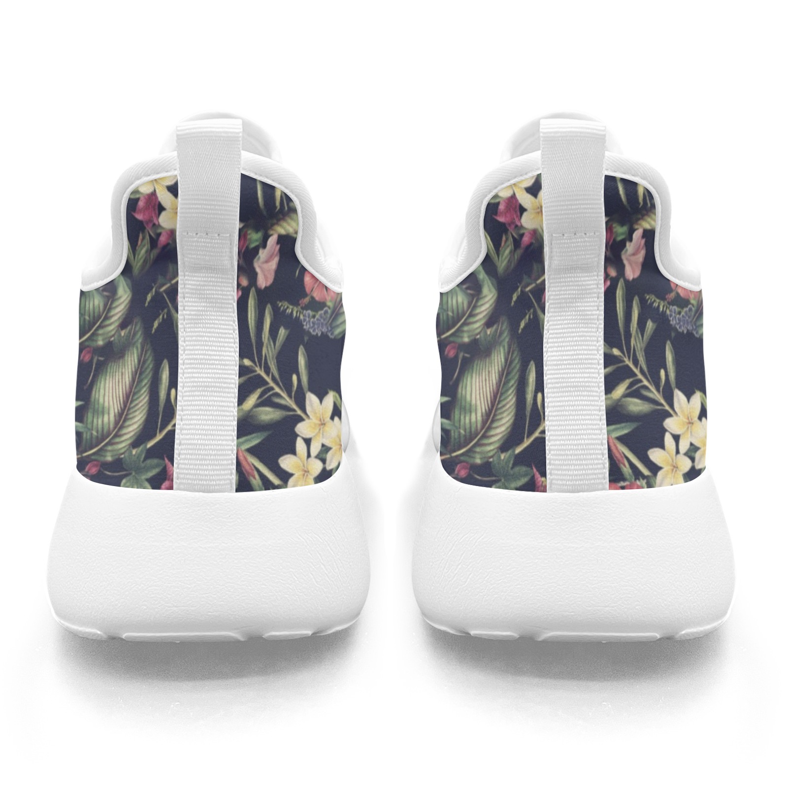 Botanical Rose Printed Ultra Light Running Shoe 67502 white mans womans