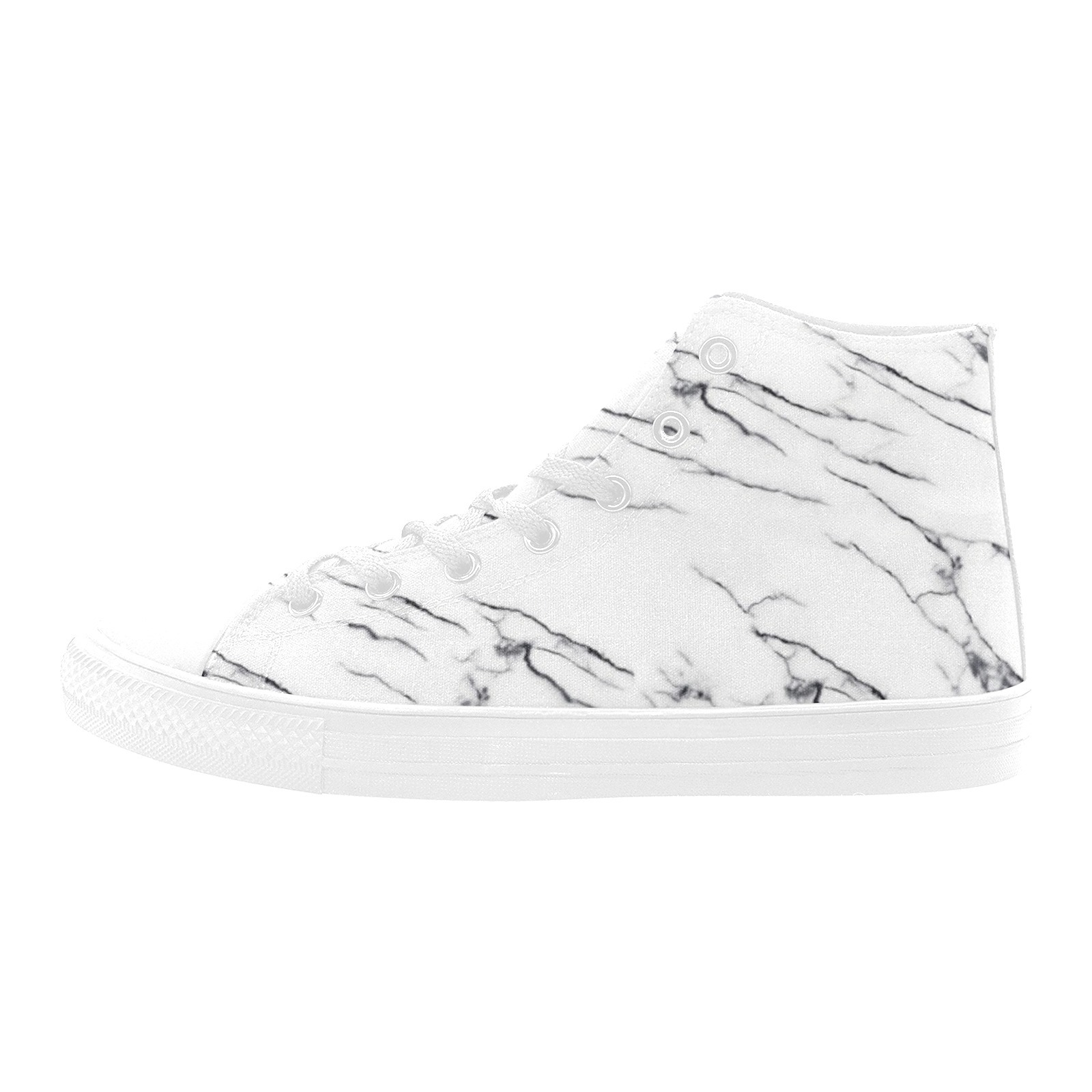 White Skin Marble Printing Canvas Shoe 0170 White Mans Womans