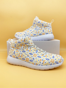 Rug Pattern Yellow Royal Ankel Sneakers 57502 Mans Womans