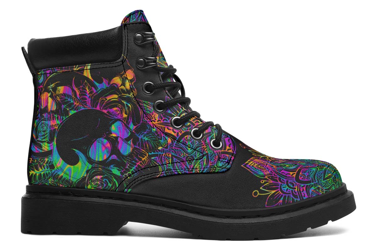 Color Explosion Print Suede Classic Ankle Boot Stitch Sole 058-1 big size mans womans