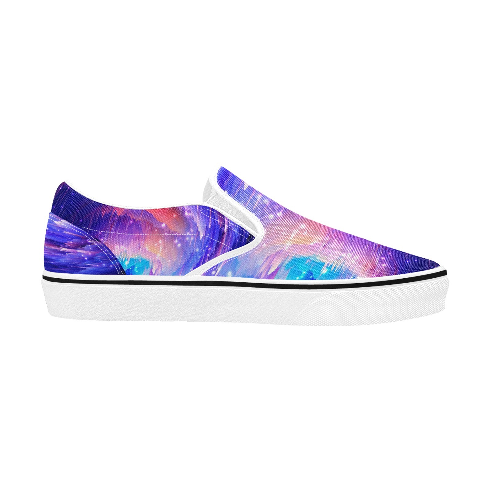 Starlight Space Art Print Canvas Slipon Shoe 0100 white man woman