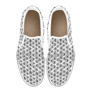 Chaotic texture element Seamless Abstrat Pattern Backgreound Print Canvas Slipon Shoe 0100 white man woman