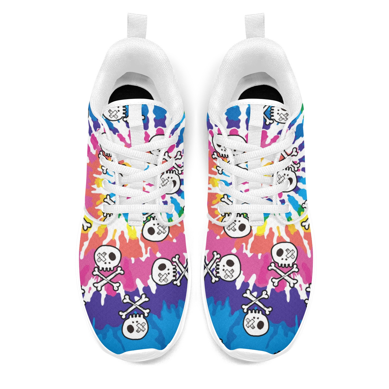 Small Skulls Printed Sneakers 02001 white mans womans athltics