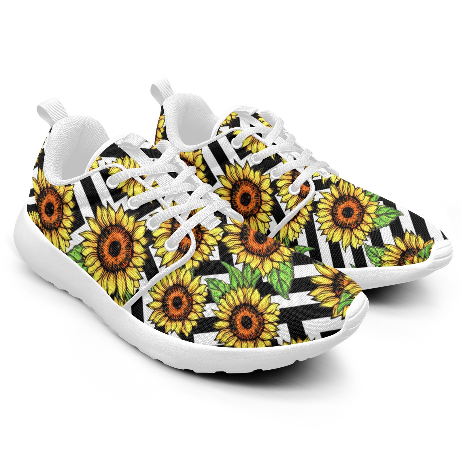 Sunflower Printed Sneakers 02001 white mans womans athltics